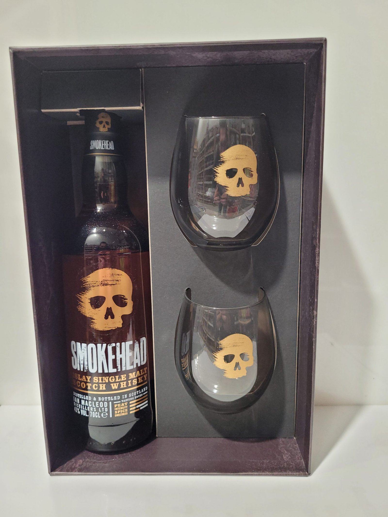 COFFRET SMOKEHEAD + 2 VERRES 70CL 43°