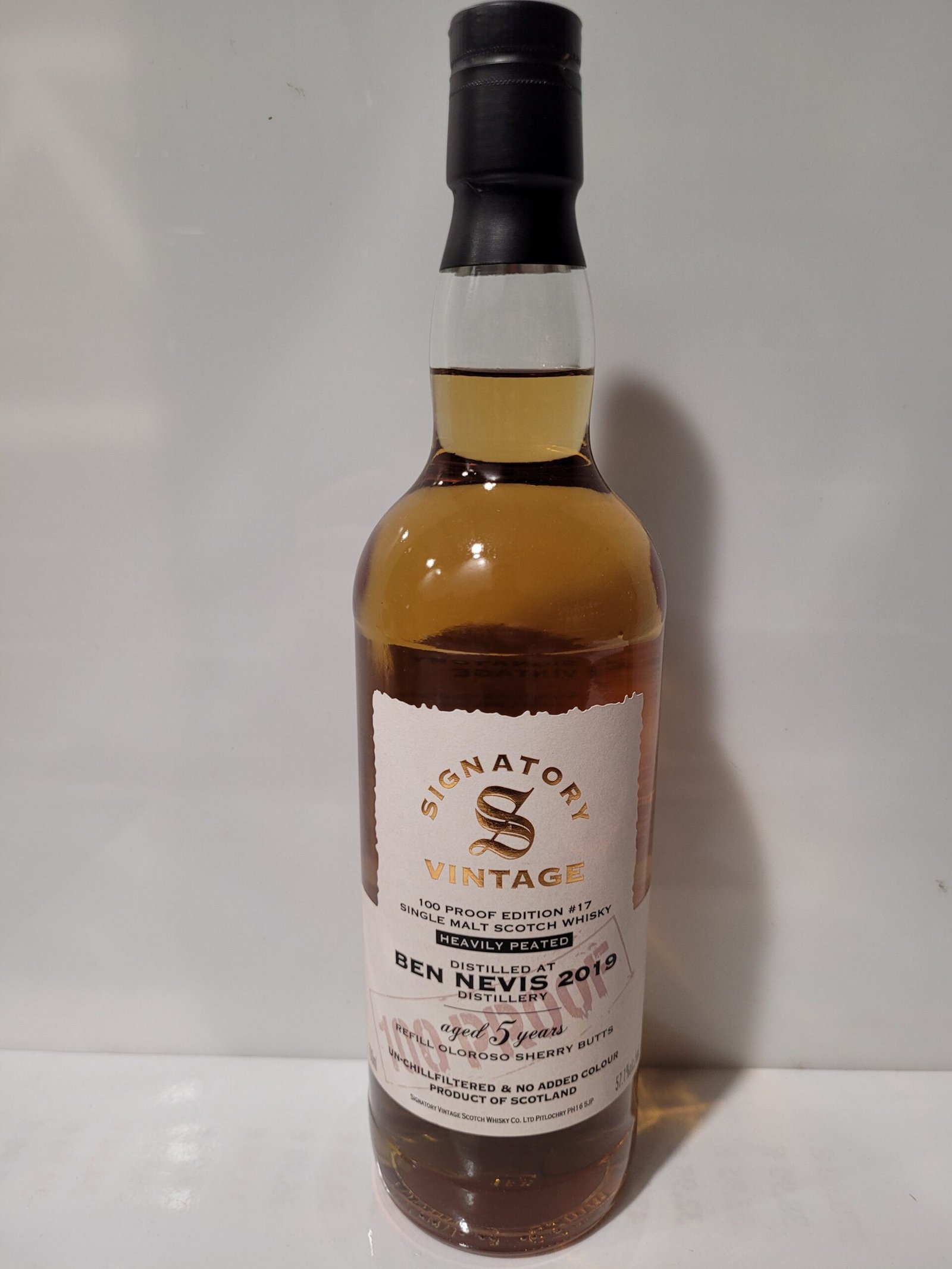 BEN NEVIS 5 ans 2019 Peated Refill Oloroso Butts 100 Proof 70CL 57,1°